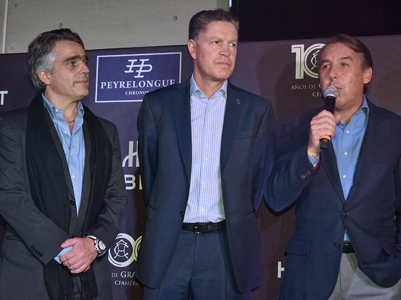 Pepe Romano, Ricardo Peláez y Emilio Azcárraga Jean