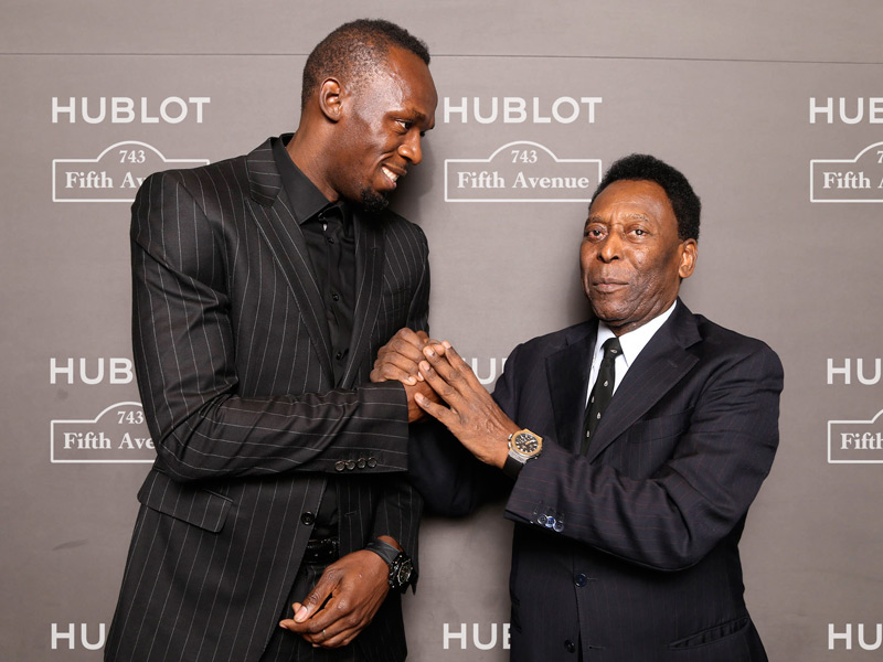 Usain Bolt y Pelé.